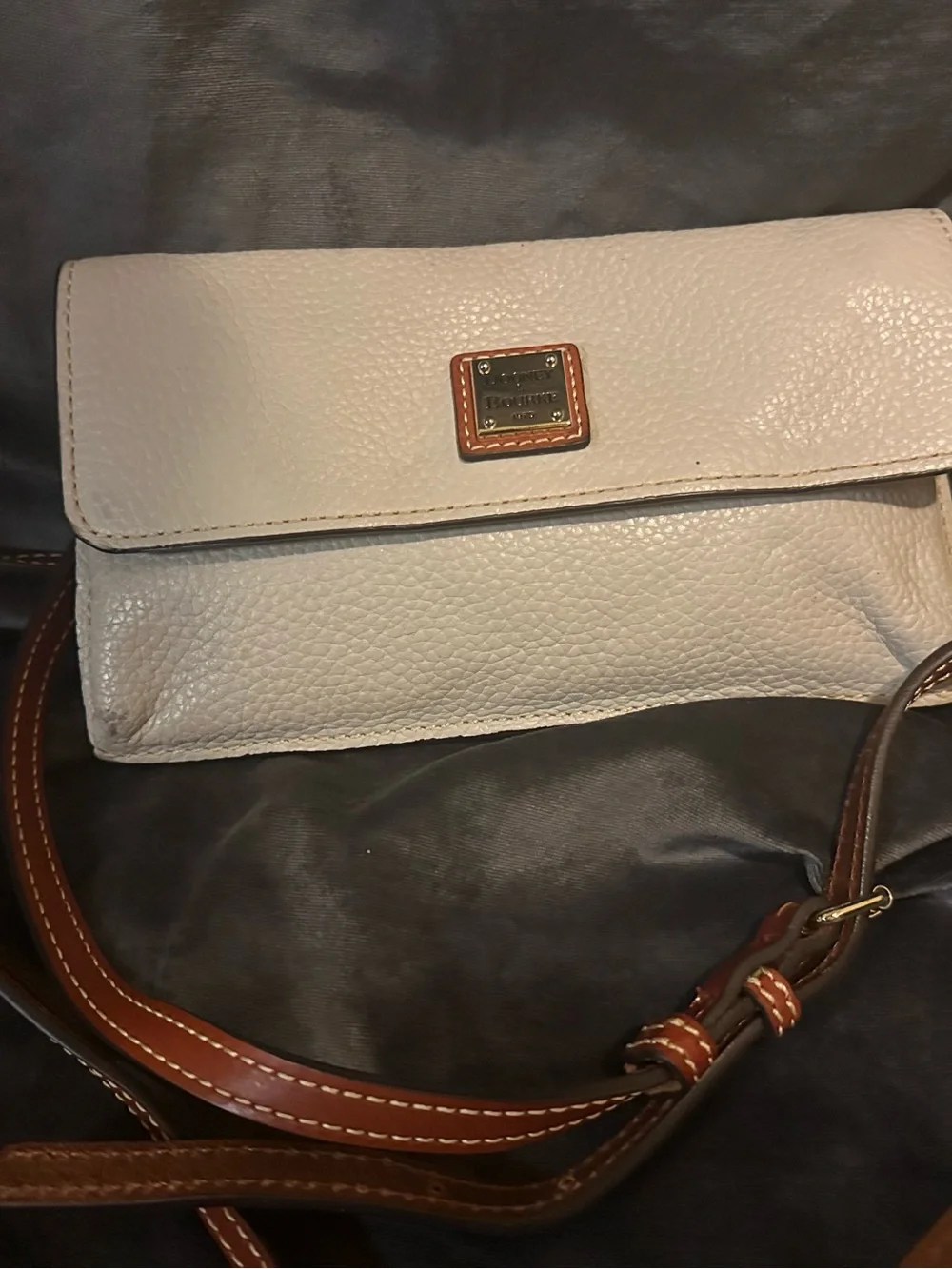 Dooney & Bourke Milly Pebble Grain Cream Crossbody bag
